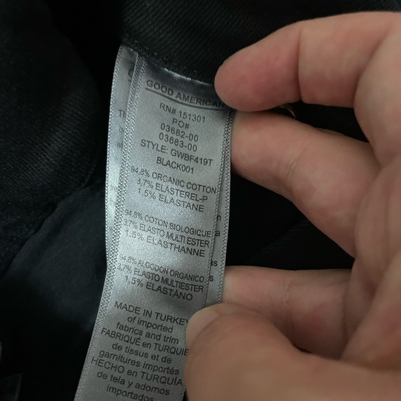 Like New Good American “Good Waist” Button Fly High Waisted Jeans - Size 0/25 - Picture 11 of 16